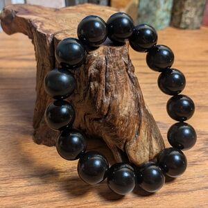 Rainbow Sheen Obsidian 13.5mm Crystal Bracelet
